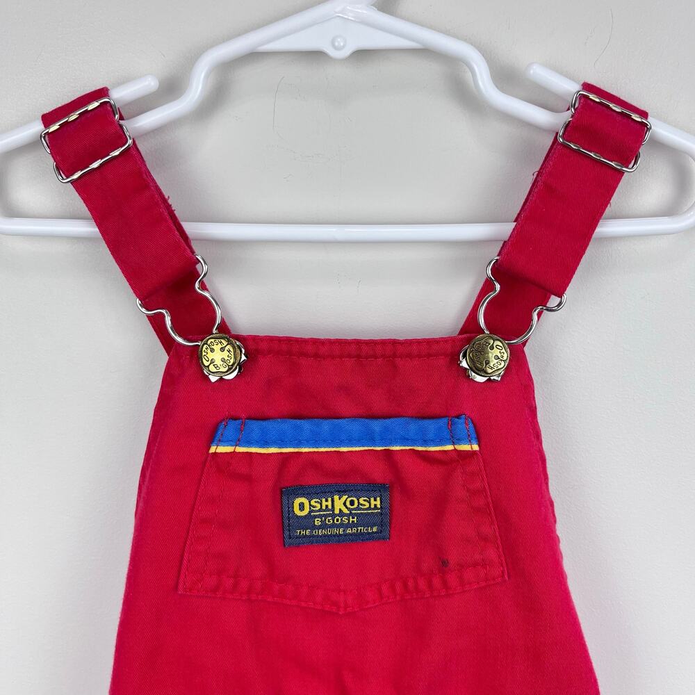 Vintage OshKosh B'gosh Color Block Shortalls 7 USA - Picture 3 of 14